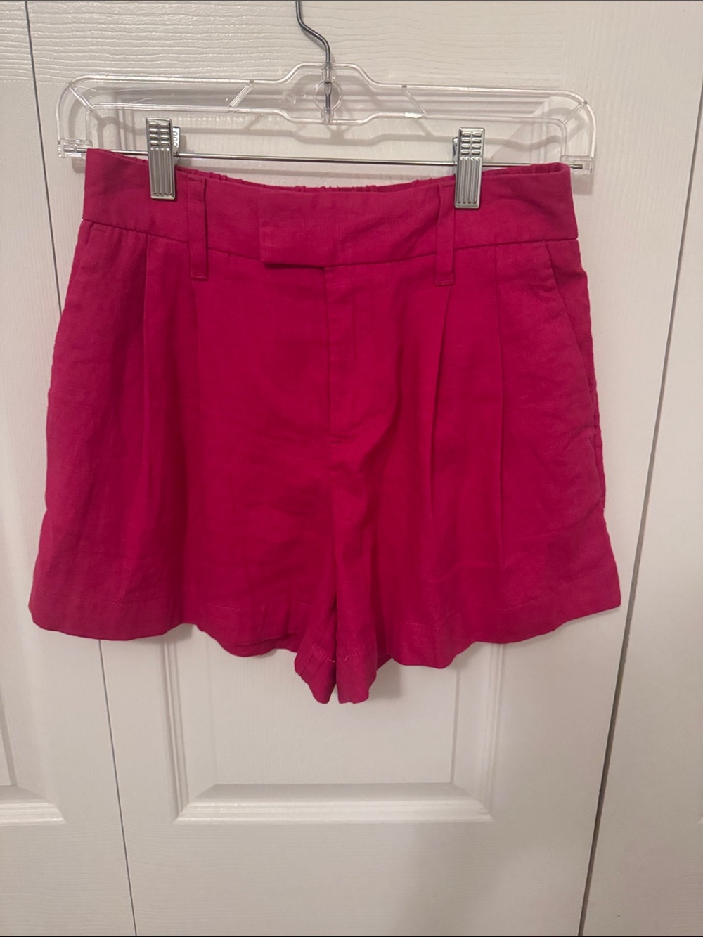 a new day Hot Pink High-Waist Pleated Bermuda Shorts
